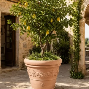 Festooned Terracotta Pot